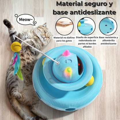 CatMotion™ – Juguete Multifuncional para Gatos (Láser + Pelotas + Plumas)